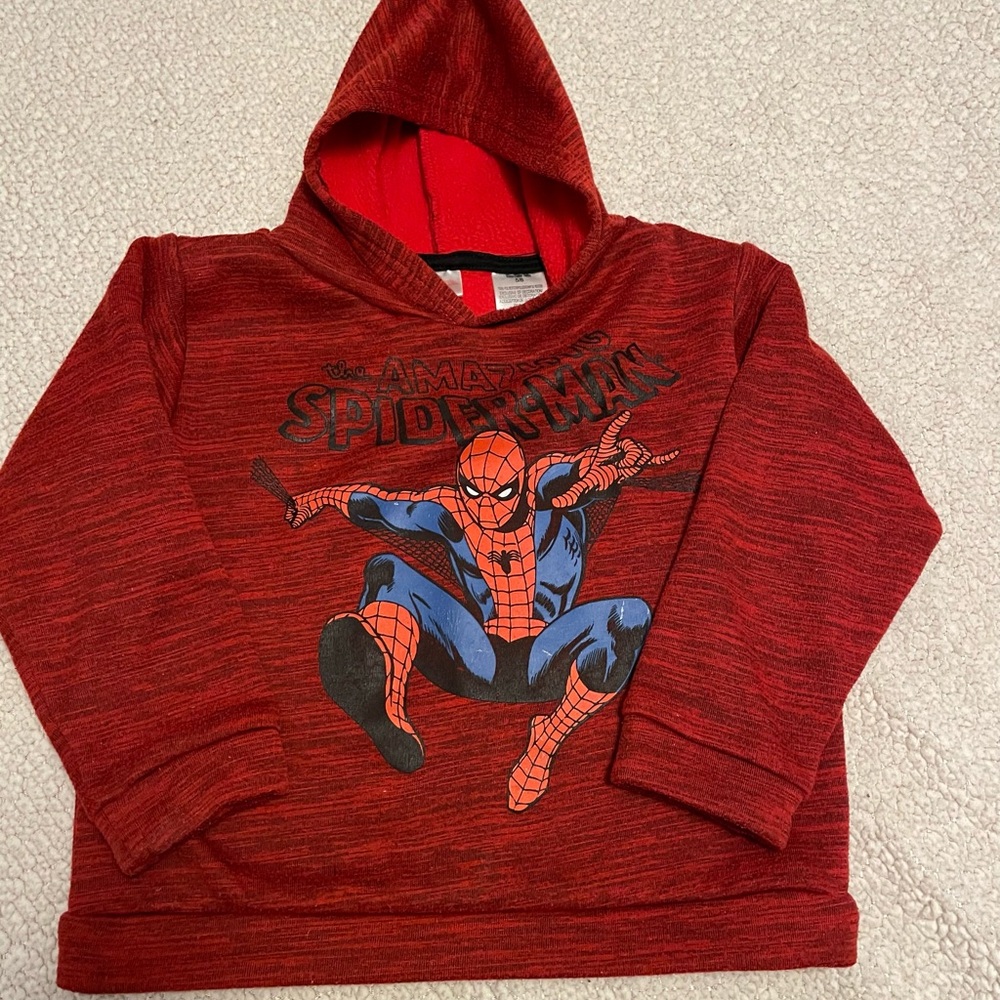 Marvel Red Spider-Man Kids Hoodie. Size 5/6